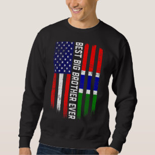 Sweatshirt Drapeau américain et drapeau gambien Meilleur Gran