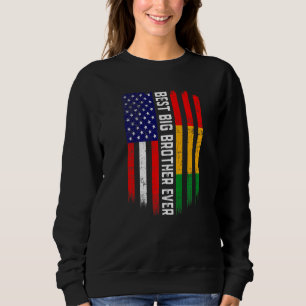 Sweatshirt Drapeau américain et drapeau guinéen Meilleur Gran