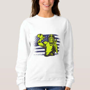 Sweatshirt Drapeau américain Fan Jersey Shirt USA