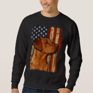 Sweatshirt Drapeau américain Foxor Labrador Retriever Fox Red