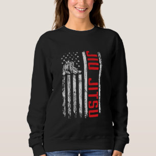 Sweatshirt Drapeau américain Jiu Jitsu du Patriotique Jiu Ji