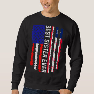 Sweatshirt Drapeau américain Liberia Drapeau meilleure soeur 
