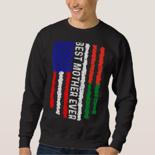 Sweatshirt Drapeau Américain Madagascar Drapeau Meilleure Mèr
