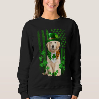 Sweatshirt Drapeau américain mignon Golden Retriever Chien St