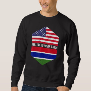 Sweatshirt Drapeau américain moitié gambien Gambie