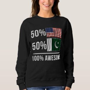 Sweatshirt Drapeau américain pakistanais fier Patrimoine paki