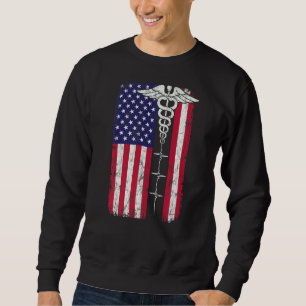 Sweatshirt Drapeau américain Patriotic Nurse Week Patriotic N