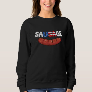Sweatshirt Drapeau américain patriotique Usa Sausdog
