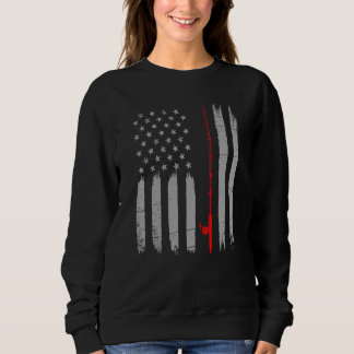 Sweatshirt Drapeau américain Pêche Tee Pêche Vintage Usa Fish