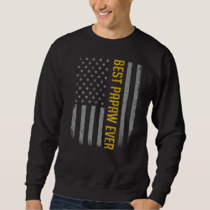 Sweatshirt Drapeau américain pour Fête des pères Best Papa