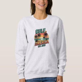Sweatshirt Drapeau américain Retro Golfe des Etats-Unis Est 2