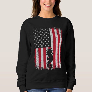 Sweatshirt Drapeau américain Seahorse Animal 4 juillet Vintag