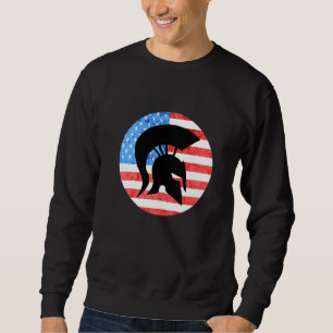 Sweatshirt Drapeau américain Sparta Soldier Gladiateur Sparta