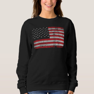 Sweatshirt Drapeau Américain T Chemise Usa Patriotique Pour N
