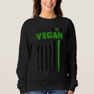 Sweatshirt Drapeau américain USA végane végétarien agricultur