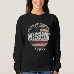 Sweatshirt Drapeau américain vintage Mission Texas