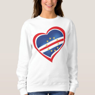 Sweatshirt Drapeau au coeur de pierre du Cap Vert