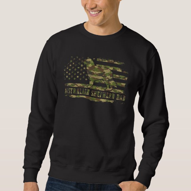Sweatshirt Drapeau australien père pasteur camo Drapeau améri (Devant)