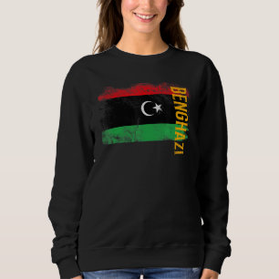 Sweatshirt Drapeau Benghazi Libye Pour Les Libyens Hommes Fem
