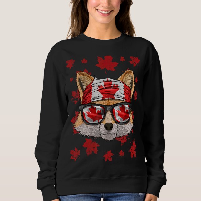 Sweatshirt Drapeau canadien - Patriotique Canada Fierté feuil (Devant)