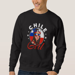 Sweatshirt Drapeau Chilien De Fille Du Chili
