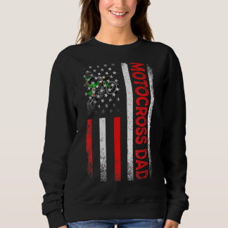 Sweatshirt Drapeau classique américain Motocross Papa Hommes