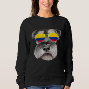 Sweatshirt Drapeau Colombien Miniature Schnauzer Chien Colomb