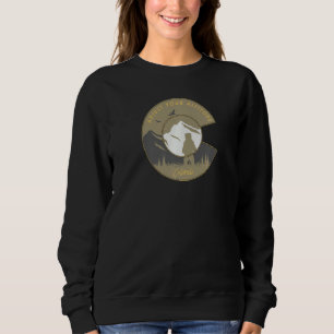 Sweatshirt Drapeau Colorado Vintage Extérieur Montagne Graphi