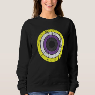 Sweatshirt Drapeau de fierté non binaire LGBTQ cercle LGBTQI