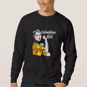 Sweatshirt Drapeau De Fille Colombienne De Columbia Culture H