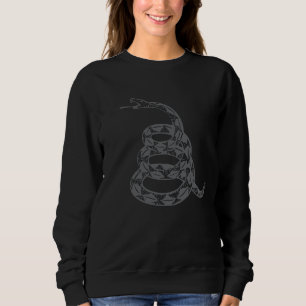 Sweatshirt Drapeau de Gadsden Ne Marchez pas sur Moi Noir et 