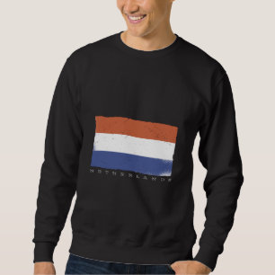 Sweatshirt Drapeau de la Hollande avec texte Pays-Bas