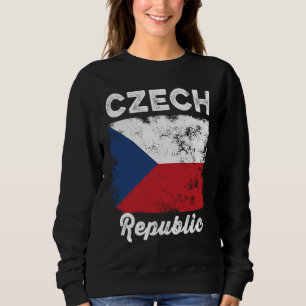 Sweatshirt Drapeau de la République tchèque en détresse Homm