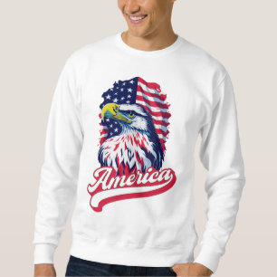 Sweatshirt Drapeau de l'Aigle Américain