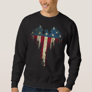 Sweatshirt Drapeau de l'aigle américain