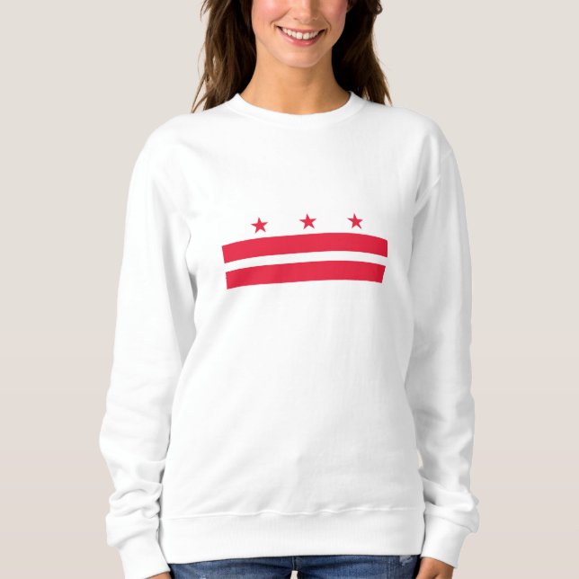 Sweatshirt Drapeau de l'État de Washington DC (Devant)