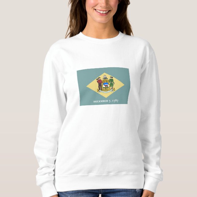 Sweatshirt Drapeau de l'État du Delaware (Devant)