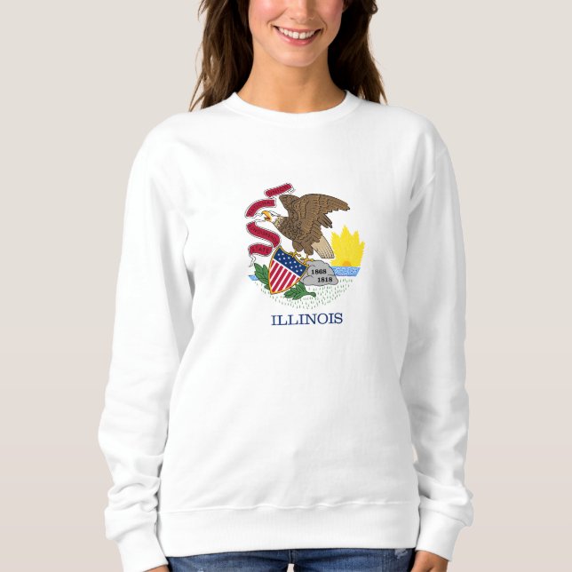 Sweatshirt Drapeau de l'Illinois (Devant)