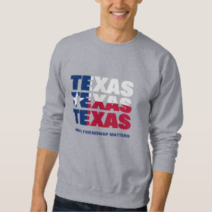 Sweatshirt DRAPEAU DE TEXAS Patriotique Personnalisé