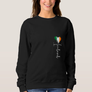 Sweatshirt Drapeau d'Irlande vintage, Irlande Heart, Irlande