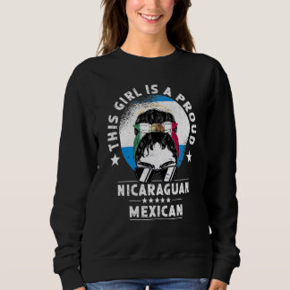 Sweatshirt Drapeau du Nicaragua Femme Adulte Fille Citoyenne