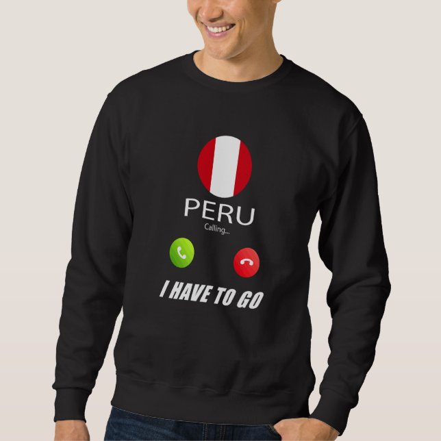 Sweatshirt Drapeau du Pérou Souvenir Pérou Appelle Appelle (Devant)