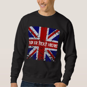 Sweatshirt Drapeau d'Union Jack d'épluchage Du R-U