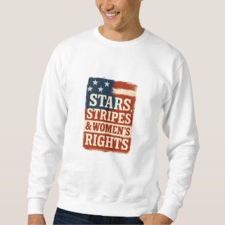 Sweatshirt Drapeau en détresse Stars, Stripes & Droits des Fe