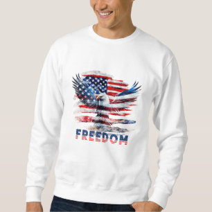 Sweatshirt Drapeau et aigle des Etats-Unis.Liberté.
