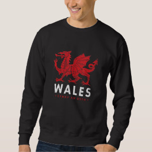 Sweatshirt Drapeau Gallois Dragon Baner Cymru Am Byth Welshm