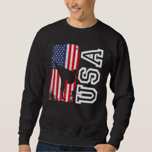 Sweatshirt Drapeau Karate Usa 4 juillet Patriotique Américain