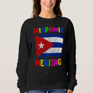 Sweatshirt Drapeau latino-cubain du Mois du patrimoine hispan