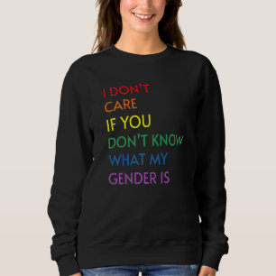 Sweatshirt Drapeau Lgbt Je m'en fiche si vous ne savez pas ce