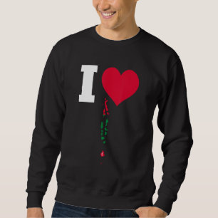 Sweatshirt Drapeau Maldives pour Maldives I Love Maldives